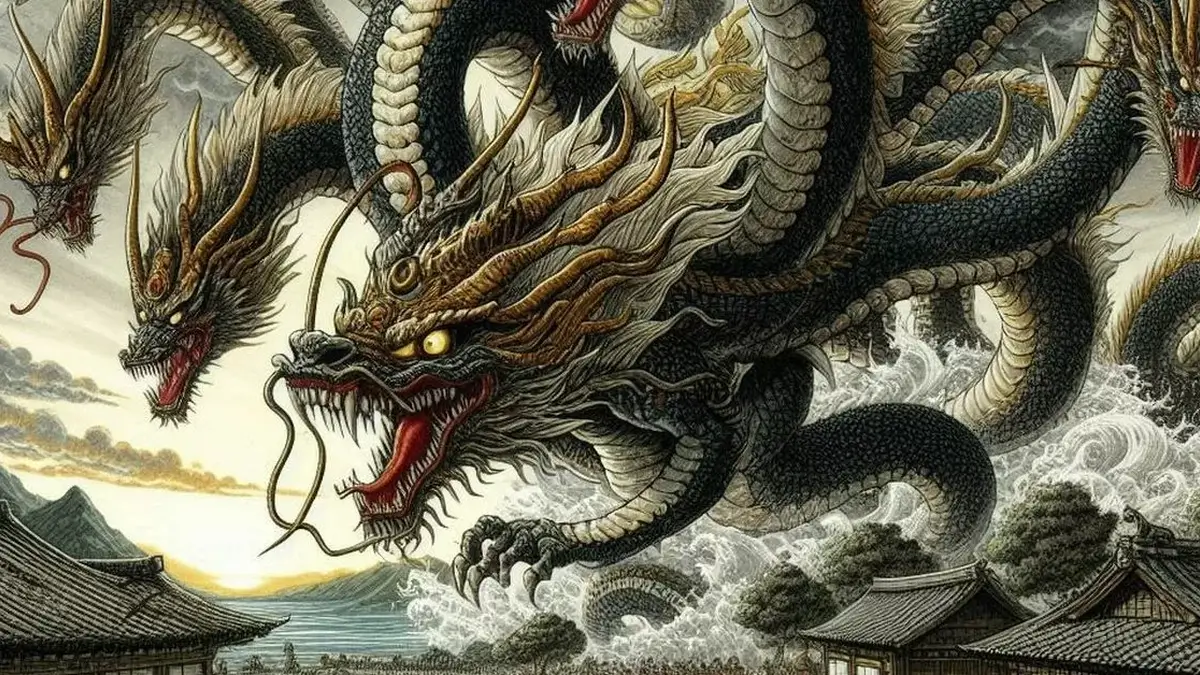 Yamata no Orochi le dragon à huit têtes