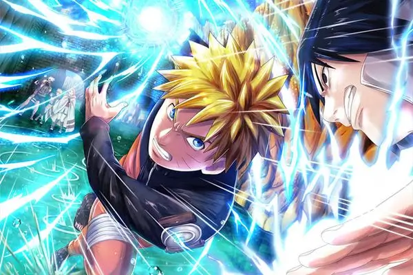 Naruto et Sasuke en plein combat