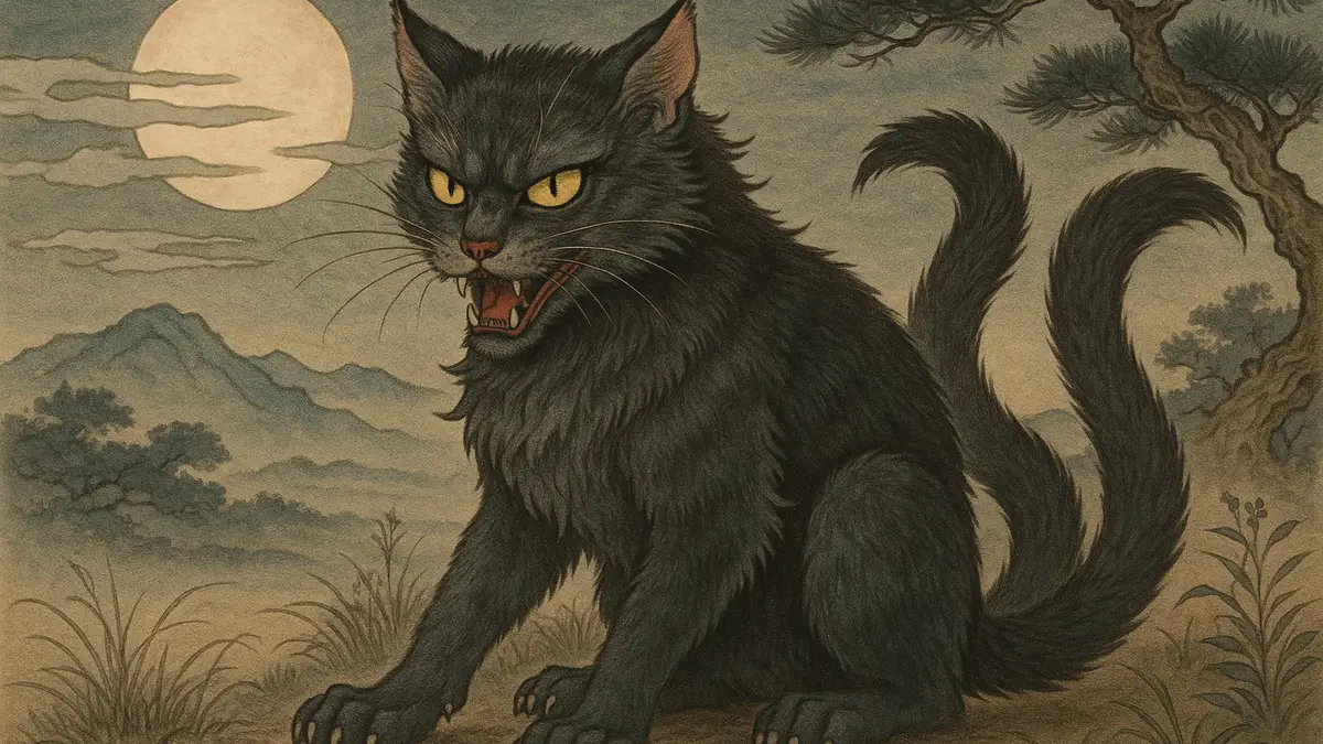 Nekomata à la pleine lune