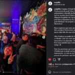 Post Instagram après l'événement de janvier 2024